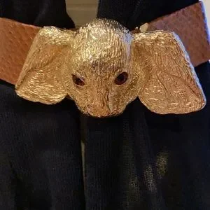 Mimi | Accessories | Vintage Mimi Gold Bunny With Glass Eyes  display picture 3